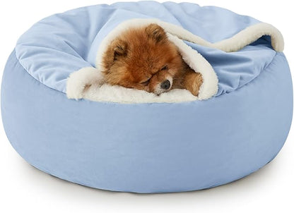 Lesure Small Dog Bed with Cover Cave 23"