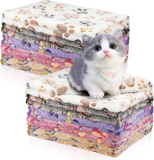 10 Pcs Pet Blankets 24"X16" Puppy