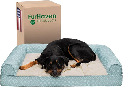 Furhaven Cozy Orthopedic Dog Bed for Large Dogs w/ Removable Bolsters & Washable Cover 95 lbs
