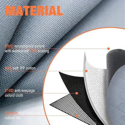 IVY&LANE Dog Car Seat Cover for Dogs 100% Waterproof 600D Scratchproof Sedans(Grey,54"×58")