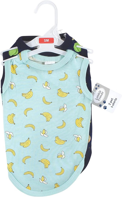 Luvable Friends Dog Pet Dog and Cats Cotton T-Shirts 2pk