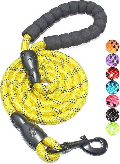 BAAPET 2/4/5/6 FT Dog Leash with Comfortable Padded Handle and Highly Reflective Threads for Small Medium and Large Dogs (5FT-1/2''