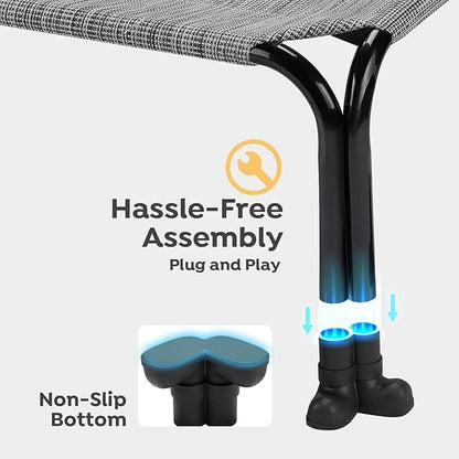 Veehoo Elevated Dog Bed 41" x 27", Black