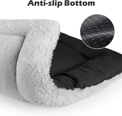 SIWA MARY Dog Bed Mat Soft Crate Pad Pad(35'' x 23'' Grey)