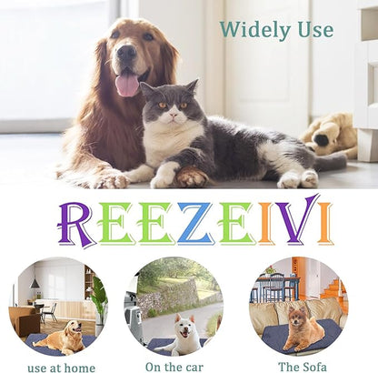 REEZEIVI Washable Dog mat with Anti-Slip Bottom 3D air Mat,Grey(30 x 19 inch)