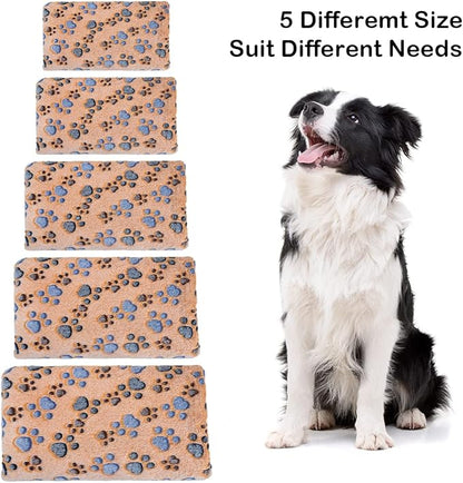 Dono 1 Pack 3 Dog Blankets for Large Dogs-50 * 40 in, Super Soft Fluffy Paw Bone Print Fleece Bed Blanket for Pet, Blanket for Large Dogs, Soft Bed Blanket Cover for Dogs and Cats