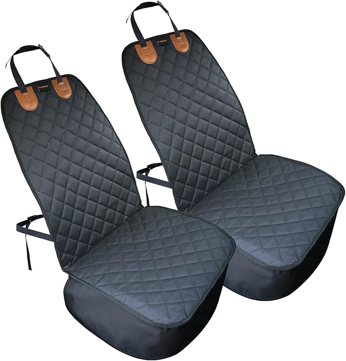 Paw Jamboree 2PCS Car Front Seat Covers for Dogs Scratch-Proof Pet Car Seat Cover Front Seat Non-Slip Car Seat Protector for Dogs Bucket Seat Cover for Dog for Trucks