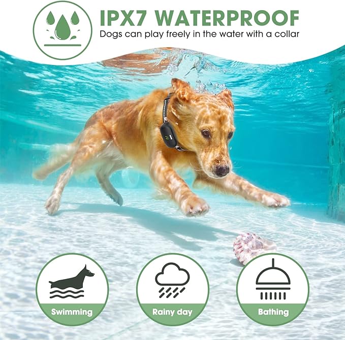 Dog Shock Collar 1600FT, Rechargeable 3 Training