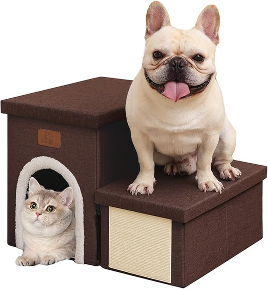 downluxe Dog Stairs for Small Dogs (2-Step Pet