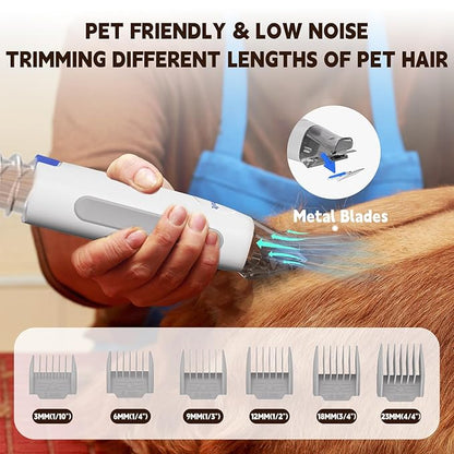 Dog Grooming Vacuum & Dog Grooming Kit, Dog Vacuum for Shedding Grooming with 2 L Capacity, Max 11 Kpa Dog Hair Vacuum with 15 Pet Grooming Tools, Pet Grooming Vacuum for Dogs/Cats/Home