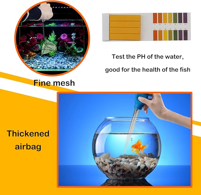 Fish Tank Cleaning Tools, 8 in 1 Aquarium Feeder Tools Kit, Aquarium Plants Cleaner, Stainless Steel Feeding