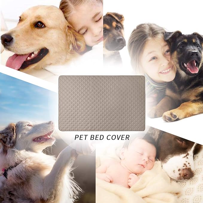 Dog Blankets for Couch Protection Waterproof Dog Bed Covers Pet Blanket Furniture Protector (Beige+Sand 82"x96")