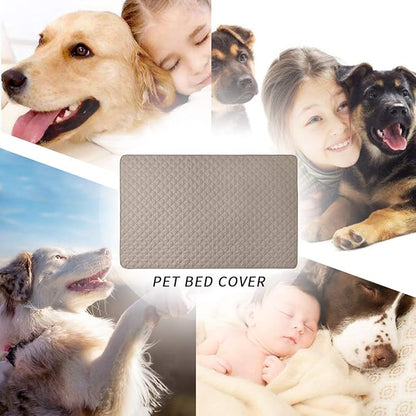Dog Blankets for Couch Protection Waterproof Dog Bed Covers Pet Blanket Furniture Protector (Beige+Sand 82"x96")
