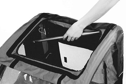 TRIXIE Convertible Dog Bike Trailer and Pet Stroller for Small to Medium Dogs up to 48 lbs