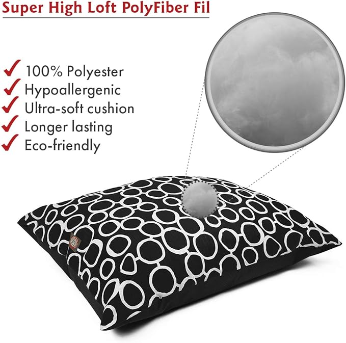 Majestic Pet Rectangle Large Dog Bed Washable – Non Slip Comfy Pet Bed – Dog Crate Bed Super Value Pillow Dog Bed – Dog Kennel Bed for Sleeping 46 x 35 Inch