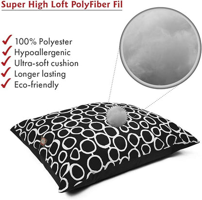 Majestic Pet Rectangle Large Dog Bed Washable – Non Slip Comfy Pet Bed – Dog Crate Bed Super Value Pillow Dog Bed – Dog Kennel Bed for Sleeping 46 x 35 Inch