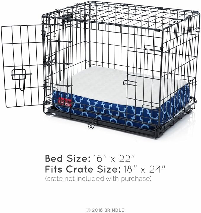 Brindle Waterproof Designer Memory Foam Pet Bed-Removable Machine Washable Cover-4 Inch Orthopedic Pet Bed-Joint Relief
