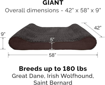 Furhaven Orthopedic Dog Bed for Extra Large Dogs w/ Removable Washable Cover 180 lbs
