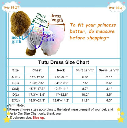 Dog Birthday Princess Tutu Dress for Small Dogs Girl + Adjustable Puppy Cat Birthday Party hat Cake Shaped (Dress+hat