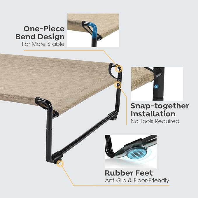 Veehoo Elevated Dog Bed with Washable Dog Pee Pads 100% Waterproof CWC2201CCP