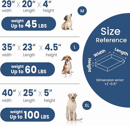 Washable Dog Bed Deluxe Breeds.35 * 23",Khaki