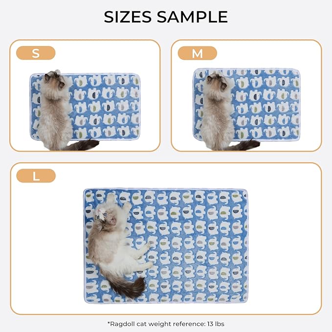 1 Pack 3 Blankets Super Soft Fluffy Premium Cute Elephant Pattern Pet Blanket Flannel Throw for Dog Puppy Cat Blue/Pink/Yellow Medium(30x20 inch)