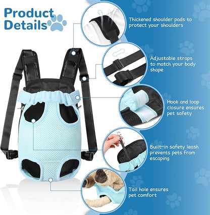 YUDODO Pet Dog Carrier Backpack Adjustable Dog Front Carrier 1), B-Sky)