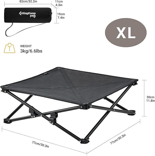 KingCamp Elevated Dog Bed Portable Raised Dog Beds Stable Folding Dog Cot Dog Camping Bed for Outdoor Travel with Washable Mesh for Small 40 lbs 4-Pack
