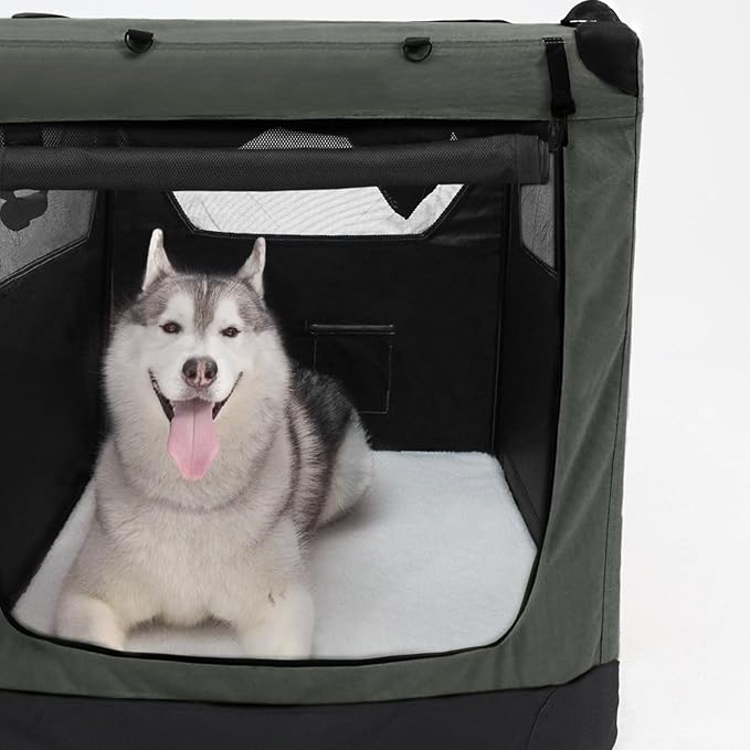 Soft Collapsible Dog Crate for Large Dogs 30 Inch 30x21x21 Inches