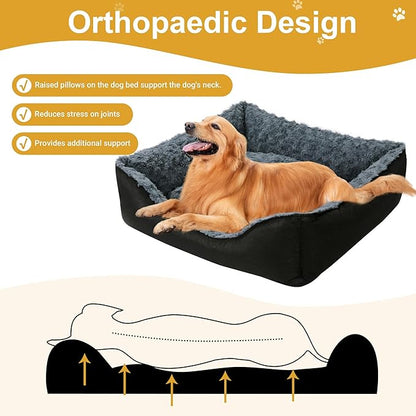 HOMBYS Indestructible Dog Bed Chew Proof Dog Bed for Aggressive Chewers Leakproof-20X19X6