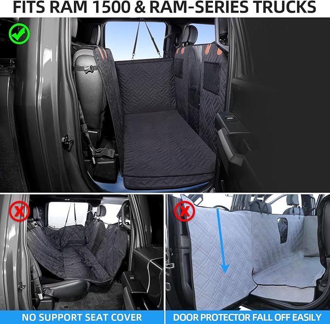 ABE Dog Car Seat Cover for Back Seat F150 & RAM1500)