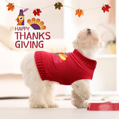 3 Pack Halloween Thanksgiving Christmas Dog Cat Knit Sweater Set