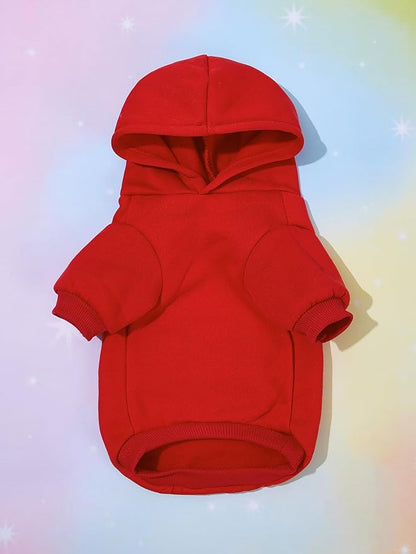 QWINEE Cartoon Bear Print Dog Hoodie Dog Sweatshirt