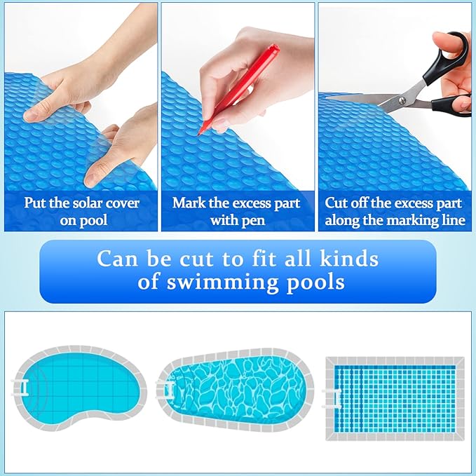 8 Ft Bubble Solar Pool Covers Blankets (8 Foot)