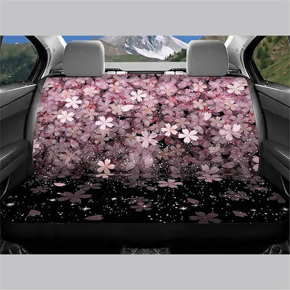 CLOHOMIN Car Seat Cover for Dogs Pets Pink Cherry Blossoms Flower Print Bench Seats Protector Non Slip Auto Trunks