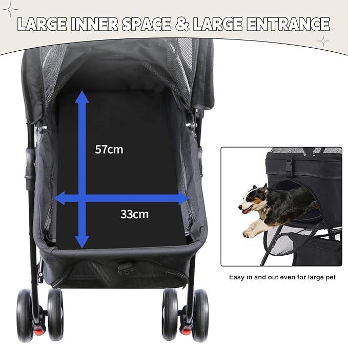 Pet Stroller 3-in-1 20KG,Pet Travel
