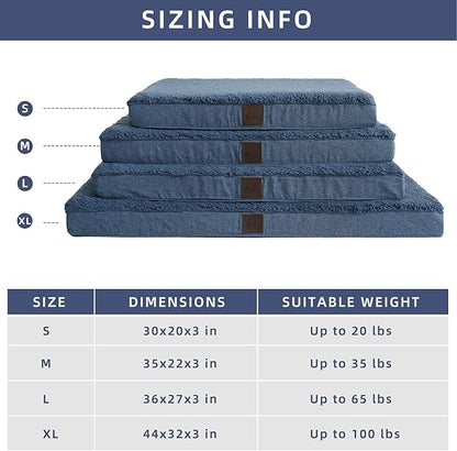 DaysU Dog Bed for Medium Dogs 35 Ibs, 35x22x3in