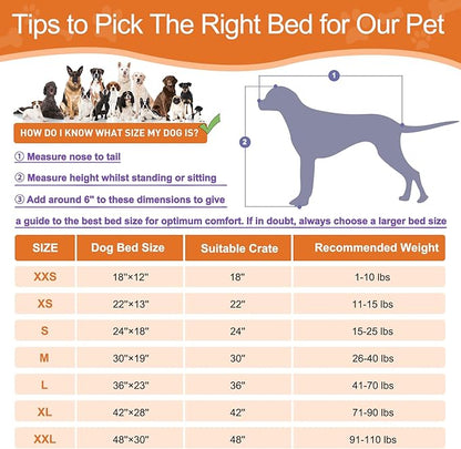 POCBLUE Deluxe Washable Dog Bed for Large Dogs Dog Crate Mat 36 Inch Comfy Fluffy Kennel Pad Anti-Slip for Dogs Up to 70 lbs 36" x 23", Black