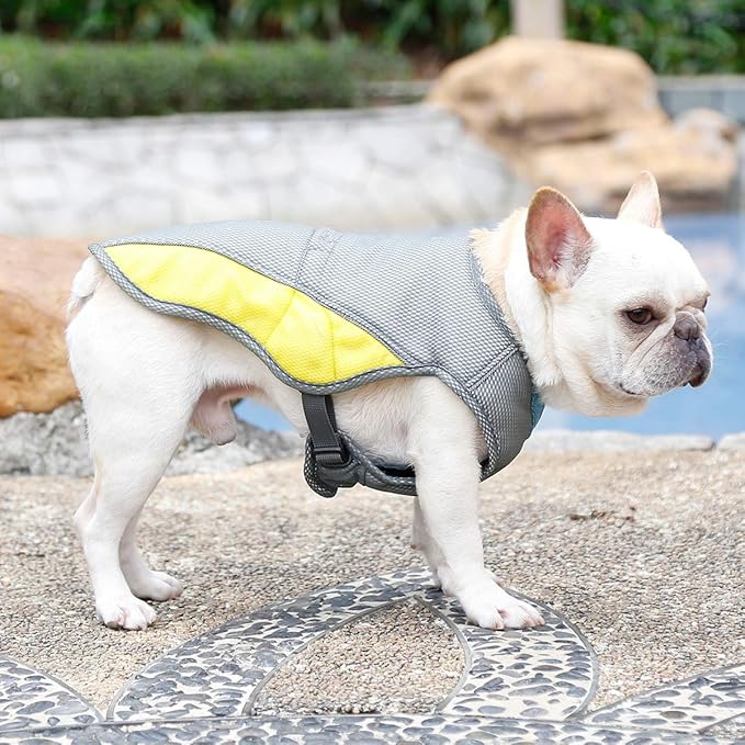 Dog Cooling Vest Harness Outdoor Puppy Cooler Jacket Reflective Safety Sun-proof Pet Hunting Coat 15.75"-19.68"))