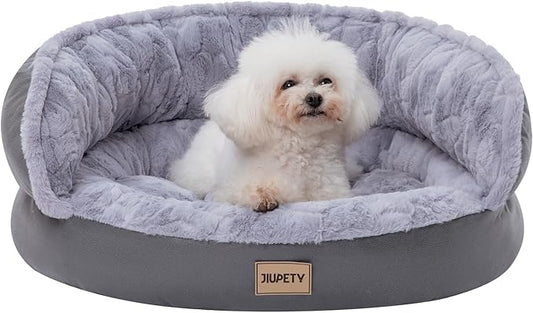 Jiupety Cute Round Dog Beds for Small Dogs 24in Pet 24lbs, Washable