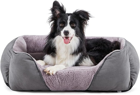 MIXJOY Dog Beds for Medium Dogs Washable (30x24in, Grey)