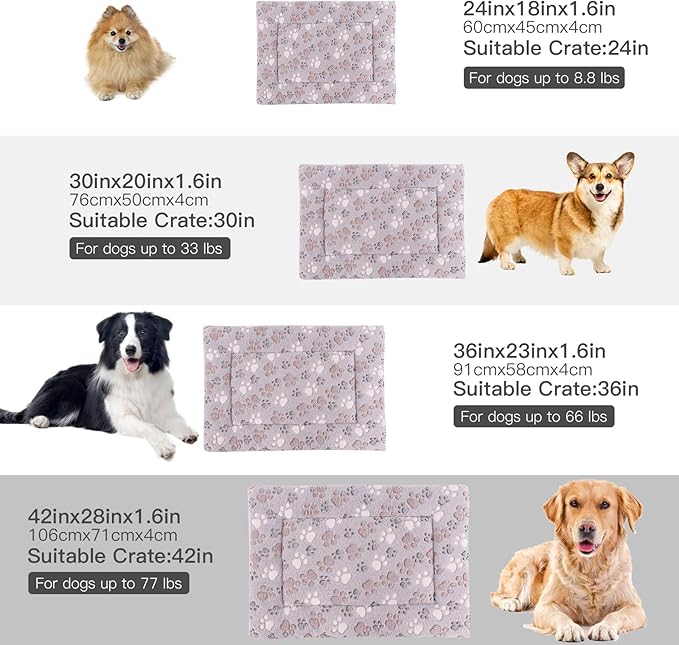 BVAGSS Dog Bed Mat XH079 (36''x23''x1.6'',Grey