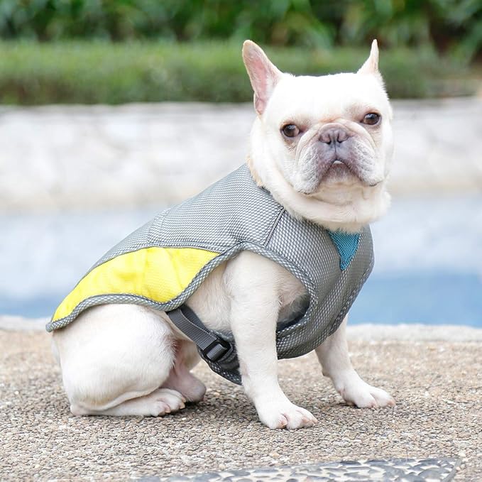 Dog Cooling Vest Harness Outdoor Puppy Cooler Jacket Reflective Safety Sun-proof Pet Hunting Coat 15.75"-19.68"))