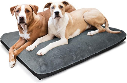 XL Dog Beds for Extra Large Dogs Washable with Removable Cover for 2 Dogs,Soft Orthopedic Foam 48 inch Dog Crate Bed for Giant Breeds Pets with Anti Slip Bottom,48 x 40 Dark Grey