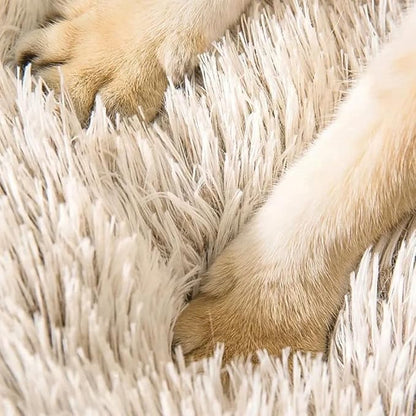 Cat Bed Round Fluffy Hooded Cat Bed Cave