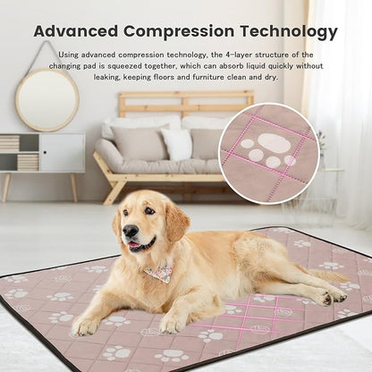 MRSCOZ Non Slip Washable Pee Pads for Dogs 2 Pack 40"x28",Ultra-Absorbent and