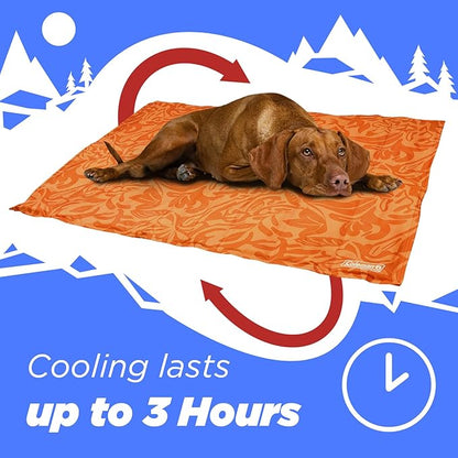 Coleman Medium Coral Botanical Pattern Reversible Cooling Mat 24” x 30”