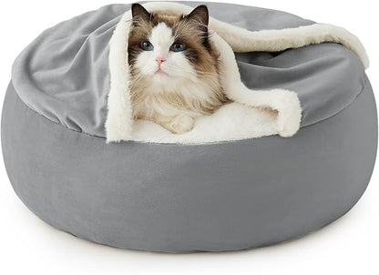 Lesure Cat Bed with Cover Cave 20"
