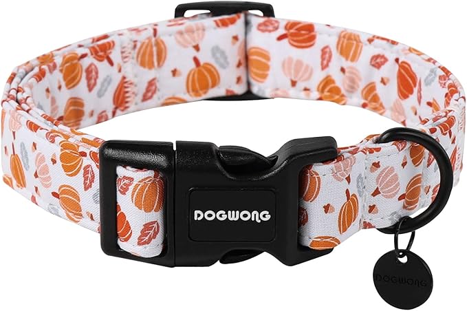 DOGWONG Halloween Pumpkin Dog Collar