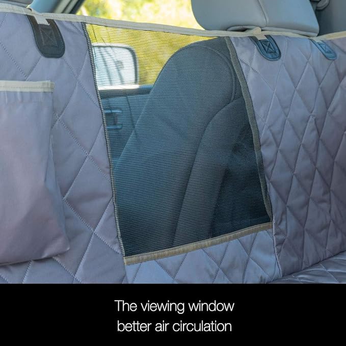 iBuddy Waterproof Dog Seat Cover for Back Seat with Mesh Window
